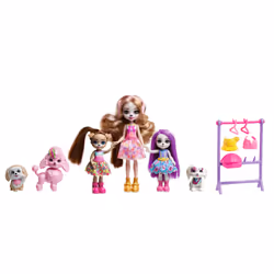 Enchantimals Glam Party GALA ENCHANTÉ – LA FAMILLE DWYLA CHIEN, Poupée mannequin, Femelle, 4 an(s), Garçon/Fille, 220 mm, Mul ...