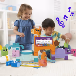 MEGA BLOKS HPB46, Jeu de construction, 1 an(s), Effets sonores pris en charge, Plastique, 40 pièce(s), 1,88 kg
