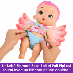 My Garden Baby Poupée Bébé Flamant Rose Boit Et Fait Pipi - Vue supplémentaire 7