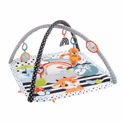 Fisher-Price – Mon Tapis Sensoriel 3-en-1, Tapis de gymnastique pour bébé, Barre d'activités, Sonore, Tissu, Plastique, Multi ...