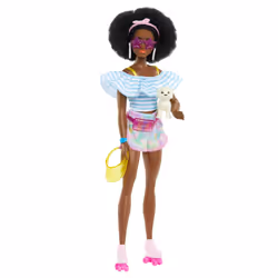 Barbie – Poupée Day &amp; Play Rollers Tendance, Poupée mannequin, Femelle, 3 an(s), Garçon/Fille, 285 mm, Multicolore