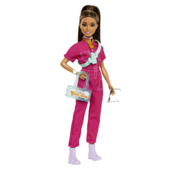 Barbie – Poupée Day & Play avec Combinaison de Travail Tendance Rose