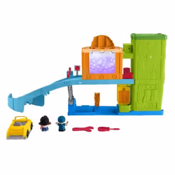 LE GARAGE DE LITTLE PEOPLE - FISHER-PRICE - HRC59 - JOUET FISHER PRICE LITTLE PEOPLE