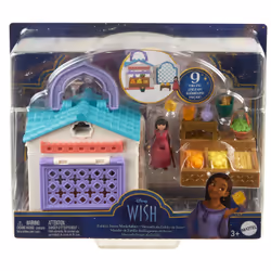 Disney Wish Dahlia's Rosas Marketplace Playset, Marchande, 3 an(s), Multicolore, Plastique