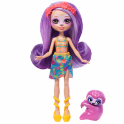 Enchantimals – MINI-POUPÉE SABINDRA PARESSEUX & TANG SUNSHINE BEACH, Poupée mannequin, Femelle, 4 an(s), Garçon/Fille, 85 ...
