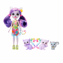 Enchantimals – Famille Lorinda Lémur, Poupée mannequin, Femelle, 4 an(s), Fille, Multicolore