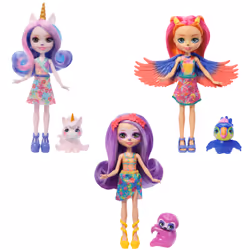 Enchantimals – MINI-POUPÉE TRIPPI TOUCAN ET CANOPY SUNSHINE BEACH, Poupée mannequin, Femelle, 4 an(s), Garçon/Fille, 85 mm, M ...