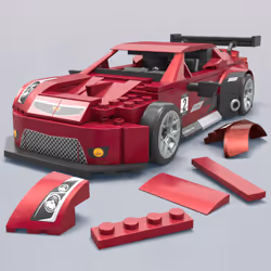 MEGA Hot Wheels – – Vitrine Cadillac ATS-V R, Jeu de construction, 13 an(s), Plastique, 319 pièce(s), 950 g