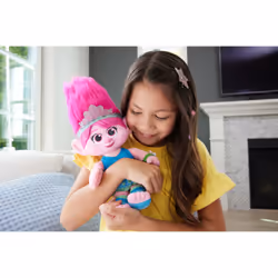 Mattel Trolls 3 Band Together Hair Pops Showtime Surprise Queen Poppy, Grande poupée, Femelle, 3 an(s), Fille, Sonore, Effets ...
