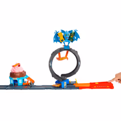Hot Wheels City – Looping et Attaque Chauve-Souris, Ensemble véhicule et piste, 4 an(s), Plastique, Multicolore