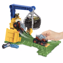 Hot Wheels Monster Trucks Coffret Arena Smashers Défi Chargement Rhinomite