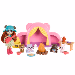 Enchantimals Le Coffret Tente De Camping Cuddlers, Animal, 4 an(s), Multicolore
