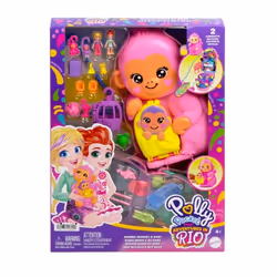 Polly Pocket – Coffret Maman Singe et Son Bébé