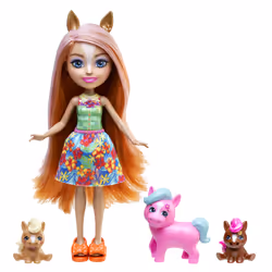 Enchantimals – Famille de Pensee Poney Sunshine Beach, Poupée mannequin, Femelle, 3 an(s), Fille, Multicolore