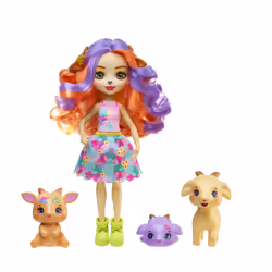 Enchantimals Famille de Golita Chèvre, Poupée mannequin, Femelle, 4 an(s), Multicolore