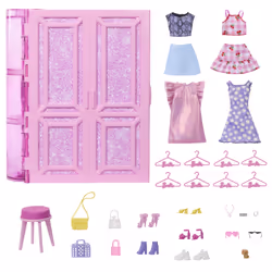 Barbie Dream Closet Playset and Accessories, Armoire à poupées