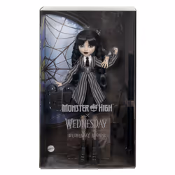 Monster High Mercredi Addams Poupée Mannequin Uniforme Nevermore avec Socle - Vue supplémentaire 2
