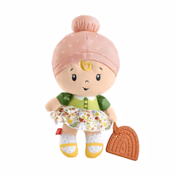 Fisher-Price – Ma Première Poupée Câline avec anneau de dentition arc-en-ciel, Poupée, 0,6 an(s)
