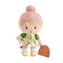Fisher-Price – Ma Première Poupée Câline avec anneau de dentition arc-en-ciel
