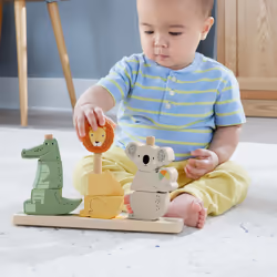 Fisher-Price – Animaux en Bois à Empiler et Trier
