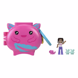 Polly Pocket Pet Connects Axolotl, Animal, 4 an(s), Multicolore, Plastique