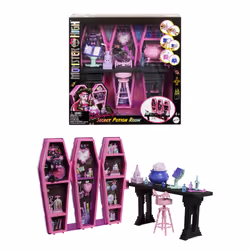 Monster High – Coffret Salle des Potions Magiques Draculaura, Accessoires de poupée, 4 an(s)