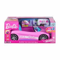 Hot Wheels – Cabriolet Radiocommandé Barbie, Voiture, Barbie, 3 an(s), Plastique, Rose