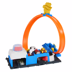 Hot Wheels City Super Police Station, Piste de véhicules de jeu, 4 an(s), Métal, Plastique, Multicolore