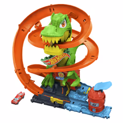 Hot Wheels – T-Rex Bataille de Feu, Piste de véhicules de jeu, 4 an(s), Métal, Plastique, Multicolore