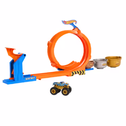 Hot Wheels Monster Trucks – – Coffret Défi du Trophée Tournez-et-Renversez, Piste de véhicules de jeu, 4 an(s), Métal, Plasti ...
