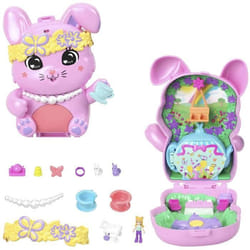 Polly Pocket-Coffret Jardin Lapin lheure du thé -Jouet De Voyage - 4 ans+- JCR40