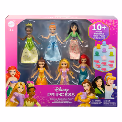 Disney Princess PRINCESS CELEBRATION PACK Small Doll Set, Poupée mannequin, Femelle, 3 an(s), Fille, Multicolore