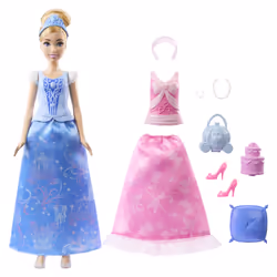 Disney Princess Princesses Disney – Poupée Cendrillon et Tenues, Poupée mannequin, Femelle, 3 an(s), Garçon/Fille, Multicolor ...