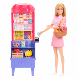 Barbie and Teresa Recipe for Friendship Malibu at the Market Doll and Playset, Poupée mannequin, Femelle, 3 an(s), Fille, Mul ...
