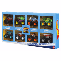 Hot Wheels – Coffret de 8 véhicules Monster Trucks Live, Ensemble de véhicules, 3 an(s), Métal, Multicolore