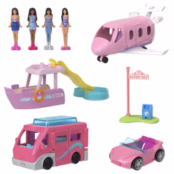 Barbie – Assortiment de véhicules Mini-BarbieLand, Mini poupée, Femelle, 4 an(s), Fille, Multicolore