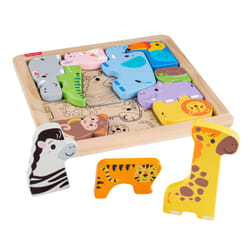 Fisher-Price – Puzzle Animaux en Bois