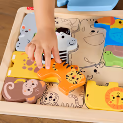 Fisher-Price – Puzzle Animaux en Bois