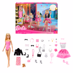 Barbie Advent Calendar Doll and Accessories, Poupée mannequin, Femelle, 3 an(s), Fille, Multicolore