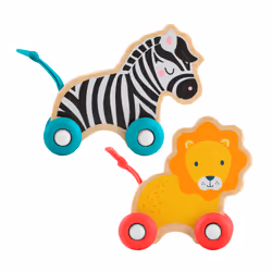 Mattel Fisher-Price – Animaux à Pousser en Bois
