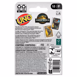 Games JFT28 jeu de société UNO Jurassic World Jeu de cartes Dépouillement - Vue supplémentaire 6