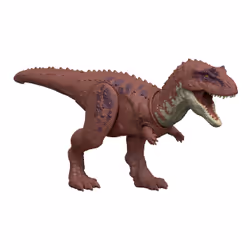 Jurassic World – Figurine articulée Aucasaurus Rugissement féroce, 4 an(s), Gris, Rouge, Plastique