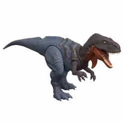 Jurassic World – Figurine articulée Abelisaurus Rugissement féroce, 4 an(s), Bleu, Marron, Plastique