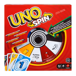 Mattel UNO Spin, Jeu de cartes, Dépouillement, 7 an(s), Jeu familial