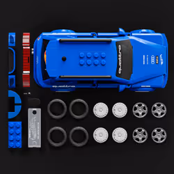 Mattel Brick Shop Hot Wheels-Coffret de Construction Audi Avant RS2 - Vue supplémentaire 3