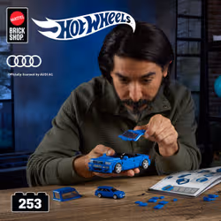 Mattel Brick Shop Hot Wheels-Coffret de Construction Audi Avant RS2 - Vue supplémentaire 6