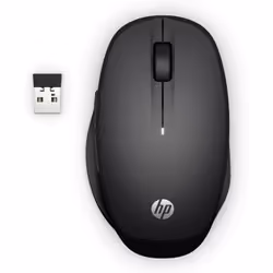 HP Souris Dual Mode, Droitier, RF sans fil, Noir