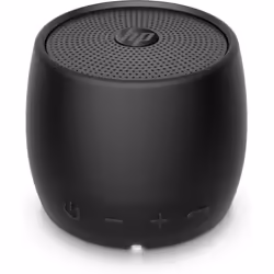 HP Enceinte Bluetooth noire 360, Avec fil &amp;sans fil, Enceinte portable mono, Noir, Cylindre, Boutons, Universel