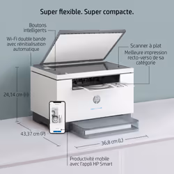 HP LaserJet Imprimante multifonction M234dw , Noir et blanc, Imprimante pour Petit bureau, Impression, copie, numérisation, Numérisation vers e-mail; Numériser vers PDF - Vue supplémentaire 12
