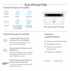 HP LaserJet MFP M140w Printer, Noir et blanc, Imprimante pour Petit bureau, Impression, copie, numérisation, Numérisation vers e-mail; Numérisation vers PDF; Format compact - Vue supplémentaire 11